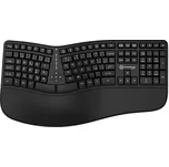 Ergonomická klávesnice Powerton LANA CZ/SK, drátová - černá