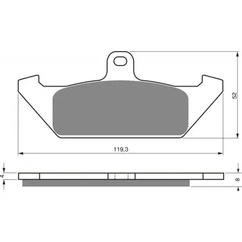 Brzdová destička Brzdové destičky GOLDFREN 101 AD
