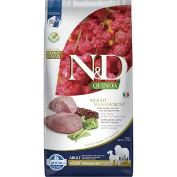 Krmivo pro psa N&D Quinoa Dog Weight Management Medium/Maxi Lamb&Broccoli 7kg