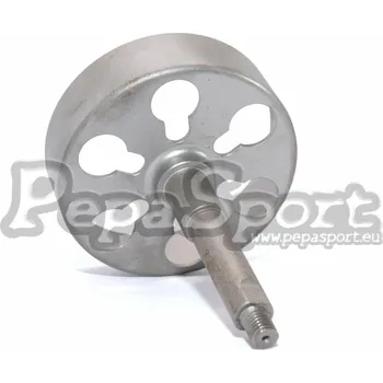 Příslušenství pro koloběžku CROSCO Spojková hřídel se spojkovým bubínkem Hřídel: Středový závit a matka