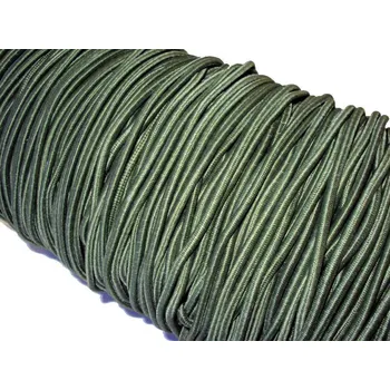 Textilní guma 3mm guma kulatá zelená