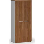 Šatní skříň s výsuvem PRIMO GRAY, 800 x 420 x 1781 mm, šedá/ořech