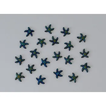 Mořské hvězdice plastové Ø 20 mm MODRÉ