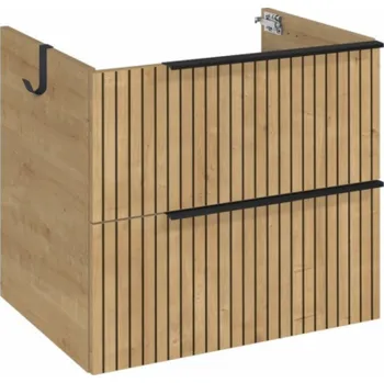 Koupelnový nábytek Závěsná koupelnová skříňka Masterjero Lamello, hnědá, 44,9x60x53 cm