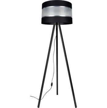 Lampička Stojací lampa CORAL 1xE27/60W/230V wenge/černá/chrom