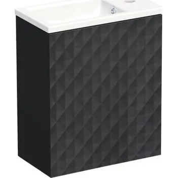 Koupelnový nábytek Koupelnová skříňka s umyvadlem Intedoor TRENTA 42 cm černá matná TRE 42 1D L PU U129