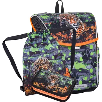 Školní batoh Bagmaster - Malý set pro školáka PRIM 24 B LEVHART (aktovka,penál,sáček na cvičky) + gumovací pero Pilot Frixion