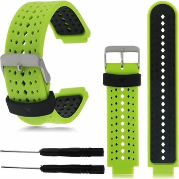 Příslušenství k chytrým hodinkám Silikonový řemínek zeleno černý pro Garmin Forerunner