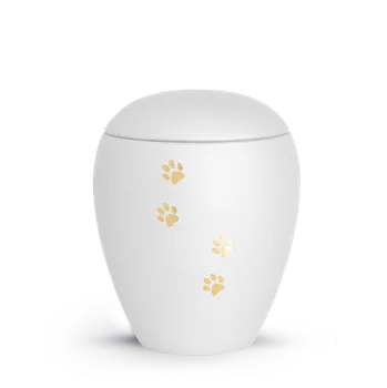 Smuteční dekorace Zvířecí urna Verona Paws - Bílá 2,8l