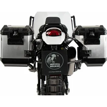 Zavazadlo na motocykl Hepco & Becker Kufry Hepco Becker Xplorer Cutout na Ducati DesertX (22-25) 40-37l stříbrné