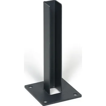 Plotový sloupek Sloupek pro plotové panely s patkou, 1277 mm, průběžný