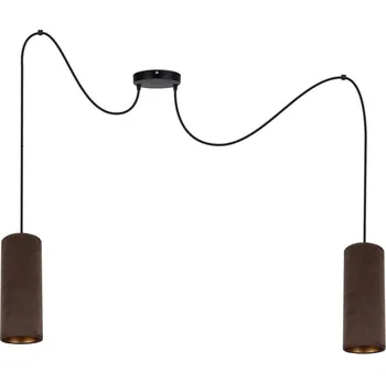 Lustr na lanku AVALO 2xE27/60W/230V pavouk hnědá/měděná