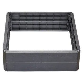 Vyvýšený záhon Garantia Ergo Quadro Vysoký záhon Stone L modul, plast, 80 × 80 × 25 cm, antracit 645127