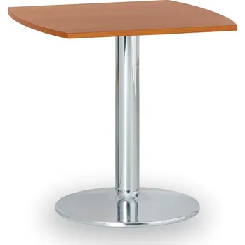 Konferenční stolek Konferenční stolek ZEUS II, 66x66 cm, chromovaná podnož, třešeň