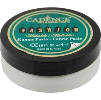 Speciální výtvarná barva Cadence Reliéfní pasta na textil Cadence Fashion Metallic, 50 ml - pearl, perleťová