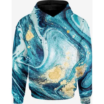 Dámská mikina UTOPY Pánská Dámská sportovní mikina Turquois Ardency fullprint Velikost: XS