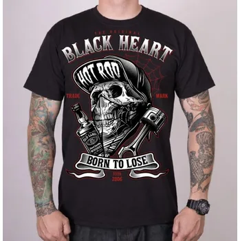 tričko street pánské - BUDDY - BLACK HEART - 14032