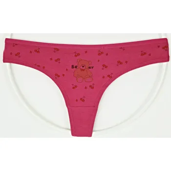 Dámské spodní prádlo MEDOOSI Bavlněné tanga vzor 411 Velikost: M, Barva: violet