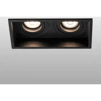 Lampička FARO HYDE SQ zapuštěné nastavitelné hranaté stropní svítidlo, černá, 2L