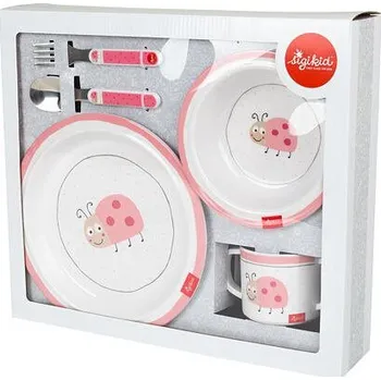 Doplněk pro panenku Sigikid Dětský jídelní set Beruška v dárkovém balení