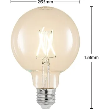 Lampička Arcchio LED žárovka E27 4W 2 700K G95 globe čirá sada 3ks