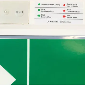 Lampička B-Safety LED nouzové světlo C-Lux Standard, centrální napájení bílá RAL 9003, zelená LED 3 W celkem - Doprava zdarma