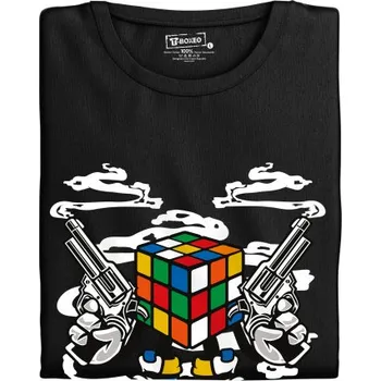 Hlavolam Pánské tričko s potiskem “Gangsta Rubikova kostka”