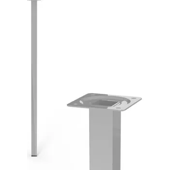 Stolová podnož Walteco Nábytková noha hranatá 25x25x700mm, šedá