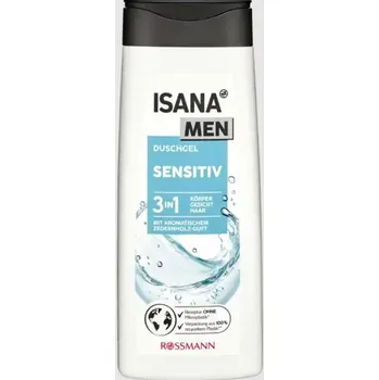 Sprchový gel ISANA MEN Sprchový gel 3v1 pro citlivou pokožku 300 ml