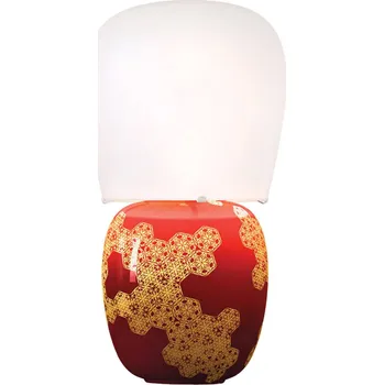 Lampička kdln stolní lampa Hive, červená, výška 47 cm keramika/sklo zlato 1 x 30 W - Doprava zdarma