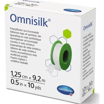 Krytí na ránu Omnisilk náplast bílé hedvábí - různé rozměry 1,25cm x 9,2m 1ks