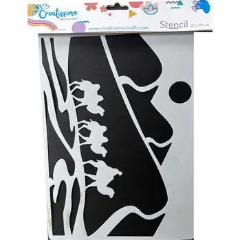 Creatissimo - plastová šablona s motivem Pouště 21 x 29