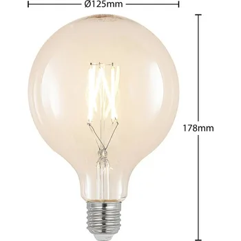 Lampička Arcchio LED filament E27 6W 2700K G125 Globe čirá sada 2ks