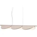 FLOS Almendra Linear LED závěsné světlo 3x růžová - baldachýn - délka 42 cm, šířka 7 cm, výška 3,9 cm růžový LED 45 W celkem - Doprava zdarma