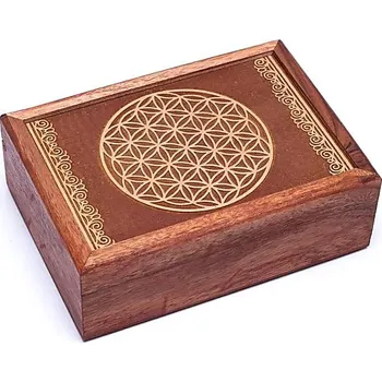 Šperkovnice Šperkovnice krabička na tarotové karty -Květ života