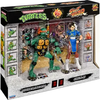 Figurka Ninja želvy Figurky Bandai TMNT Michelangelo a Street Fighter Chun-Li
