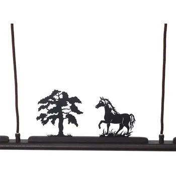 Menzel Anteo LED závěsné světlo, 7 selských motivů - délka baldachýnu 42 cm hnědočerná 8 x 3,6 W LED - Doprava zdarma