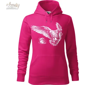 Pánská mikina Mikina - Sova Barva: Purpurová (40), Velikost: XL, Střih: Dámské