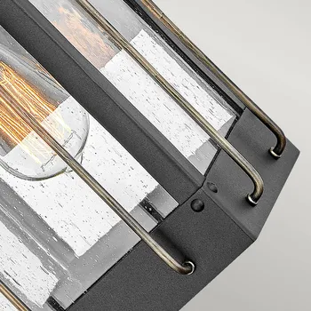 Venkovní osvětlení HINKLEY Venkovní nástěnné světlo Fitzgerald, jeden zdroj černá, mosaz, čirá 1 x 60 W - Doprava zdarma