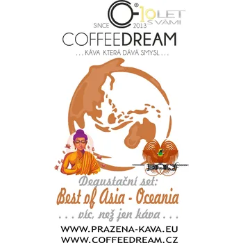 Káva COFFEEDREAM | DEGUSTAČNÍ MENU KÁVY ASIE a OCEÁNIE - běžný třívrstvý sáček / Zrnková Menu DMAO3