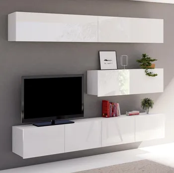 Obývací stěna Obývací stěna CALABRINI b | 210 cm | 5 dílů CH | bílá lesk