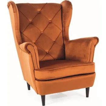 Křeslo Křeslo Lady Velvet, oranžová / černá