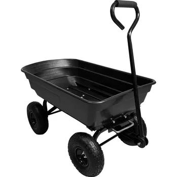 Zahradní vozík Aga MR4614 zahradní vyklápěcí vozík černý