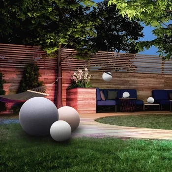 Lampička tint Calluna Solar LED koule, CCT, RGB, Ø 35 cm bílá LED 0,5 W celkem - Doprava zdarma