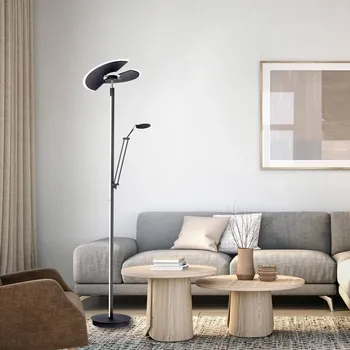 Lampička Stojací lampa PURE Mutil LED, čtecí lampa, antracitová barva - Délka propojovacího kabelu 200 cm antracitová, bílá 1 x 50 W LED + 1 x 6 W LED - Doprava zdarma