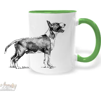Hrnek - Bullterrier Barva: Zelená