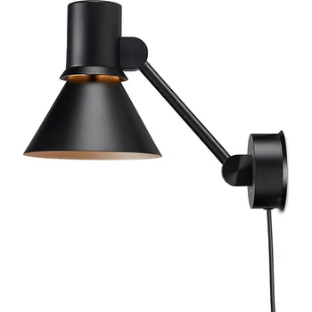 Lampička Anglepoise Type 80 W2 nástěnné, zásuvka, černá - Ø nástěnného držáku 9 cm; délka kabelu 250 cm matná černá 1 x 6 W LED - Doprava zdarma