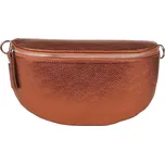 Střední/velká dámská kožená ledvinka Borse in Pelle no. 156 tmavěměděná