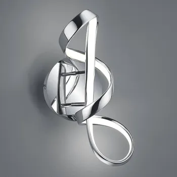 Lampička Reality Leuchten LED nástěnné světlo Perugia se stmívačem, chrom - nástěnný držák – průměr 16 cm, rozpětí 3,5 cm LED celkem 18 W - Doprava zdarma