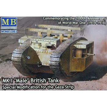 Plastikový model 1/72 MK I MALE British Tank (Spec.Mod. Gaza Strip)